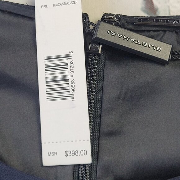 NWT E. Tahari black with navy detail sleeveless midi sheath dress size 8 - Picture 13 of 15